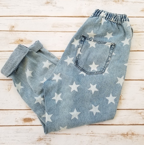 star pattern jeans